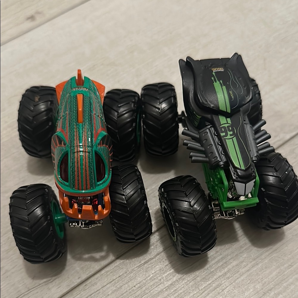 Monster Truck Toy Set - Green and Orange